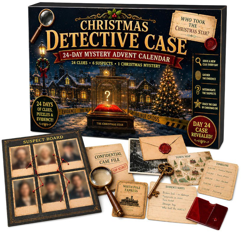 24-Day Mystery Adventure Advent Calendar – Christmas Puzzle Escape Room Game with 6 Themes, Daily Surprise Discovery - NovaTech
