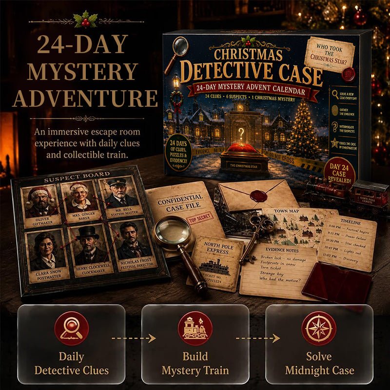 24-Day Mystery Adventure Advent Calendar – Christmas Puzzle Escape Room Game with 6 Themes, Daily Surprise Discovery - NovaTech