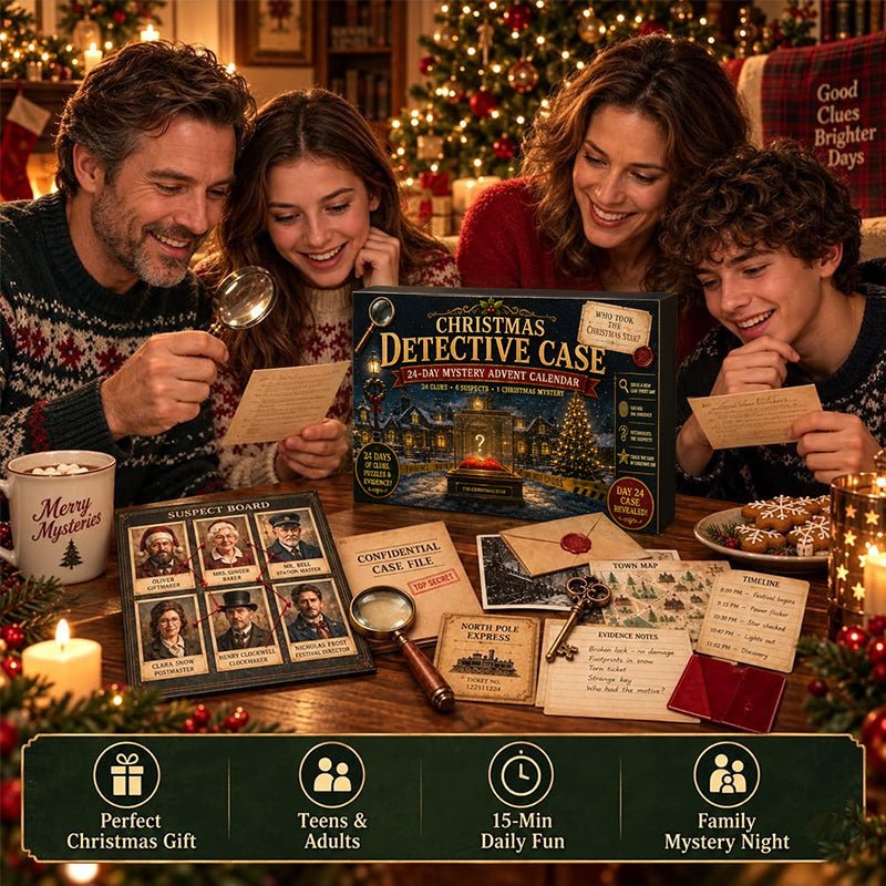 24-Day Mystery Adventure Advent Calendar – Christmas Puzzle Escape Room Game with 6 Themes, Daily Surprise Discovery - NovaTech