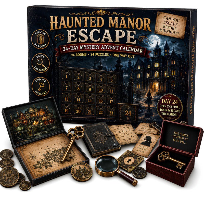 24-Day Mystery Adventure Advent Calendar – Christmas Puzzle Escape Room Game with 6 Themes, Daily Surprise Discovery - NovaTech