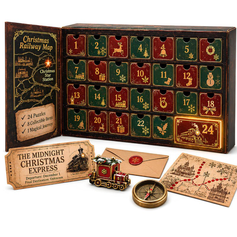 24-Day Mystery Adventure Advent Calendar – Christmas Puzzle Escape Room Game with 6 Themes, Daily Surprise Discovery - NovaTech