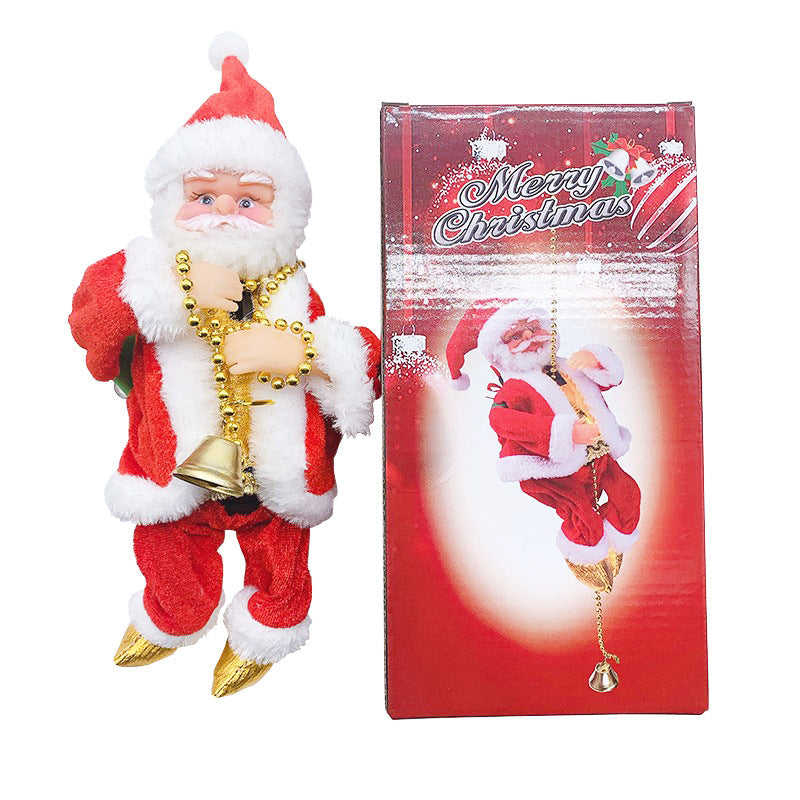 Climbing Beads Santa Claus Climbing Stairs Santa Claus Electric Christmas Window Decoration Supplies Christmas Toys