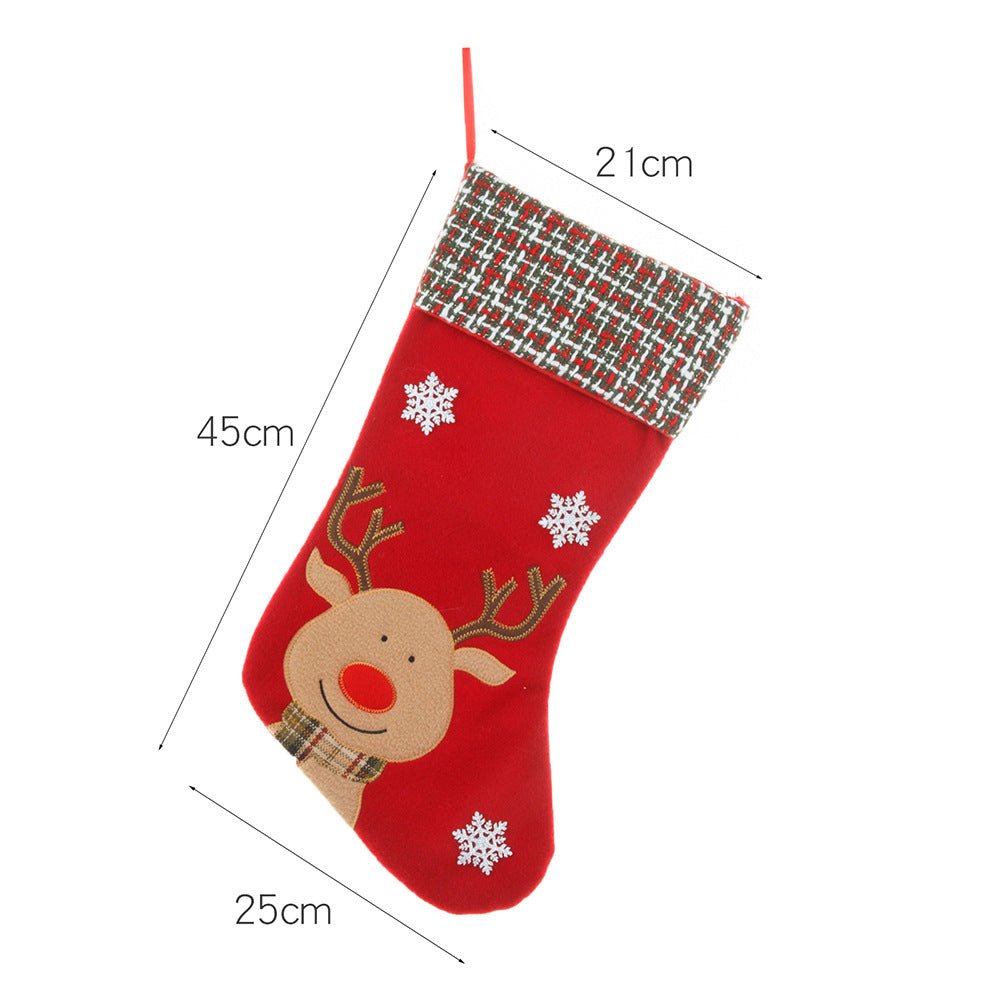 Christmas Decorations Cartoon Embroidery Christmas Socks Christmas Socks Gift Bag - NovaTech