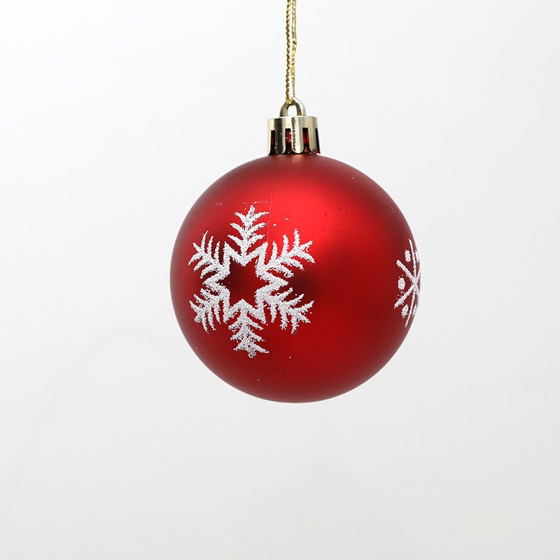 Christmas Decorations Christmas Tree Decoration 6cm Snowflake Painted Christmas Ball - NovaTech