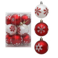Christmas Decorations Christmas Tree Decoration 6cm Snowflake Painted Christmas Ball - NovaTech