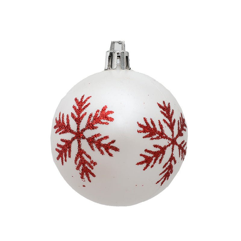 Christmas Decorations Christmas Tree Decoration 6cm Snowflake Painted Christmas Ball - NovaTech
