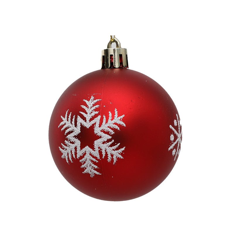 Christmas Decorations Christmas Tree Decoration 6cm Snowflake Painted Christmas Ball - NovaTech