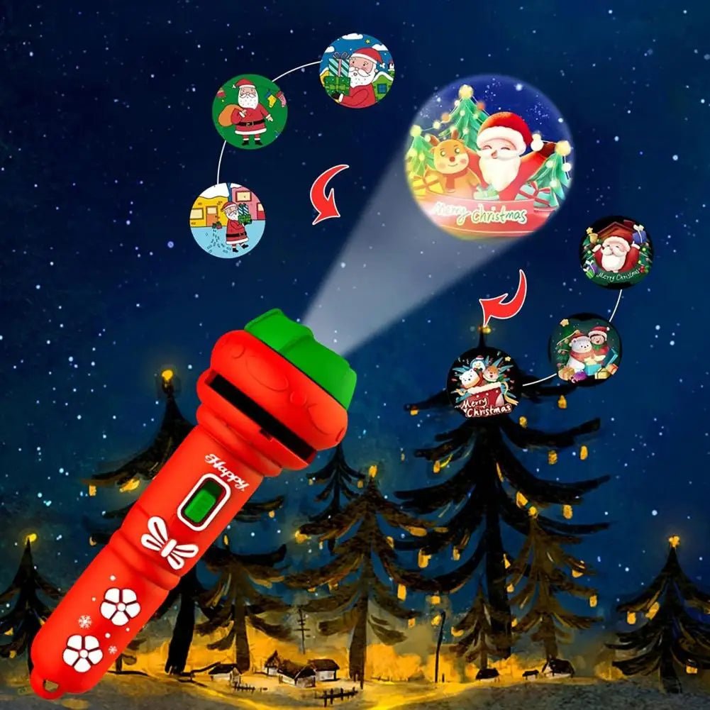 Christmas projection flashlight toy Christmas luminous toy Christmas - NovaTech