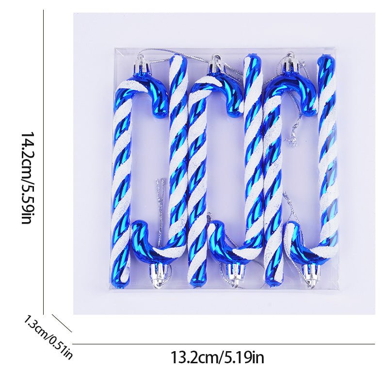 Christmas tree decorations, Christmas decorations, Christmas shaped balls, 12CM crutches - NovaTech