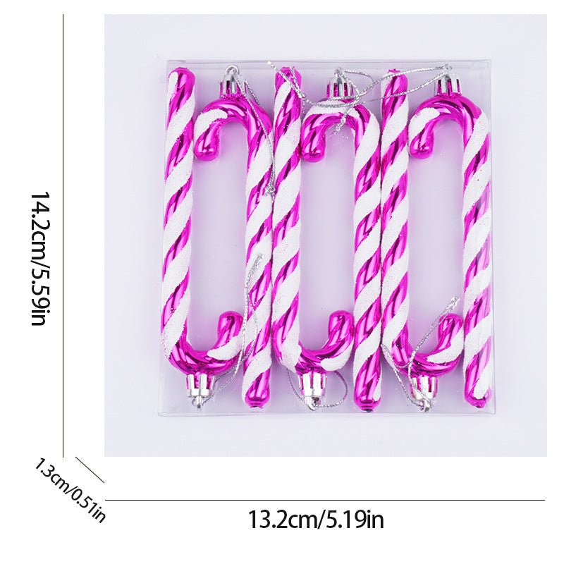 Christmas tree decorations, Christmas decorations, Christmas shaped balls, 12CM crutches - NovaTech