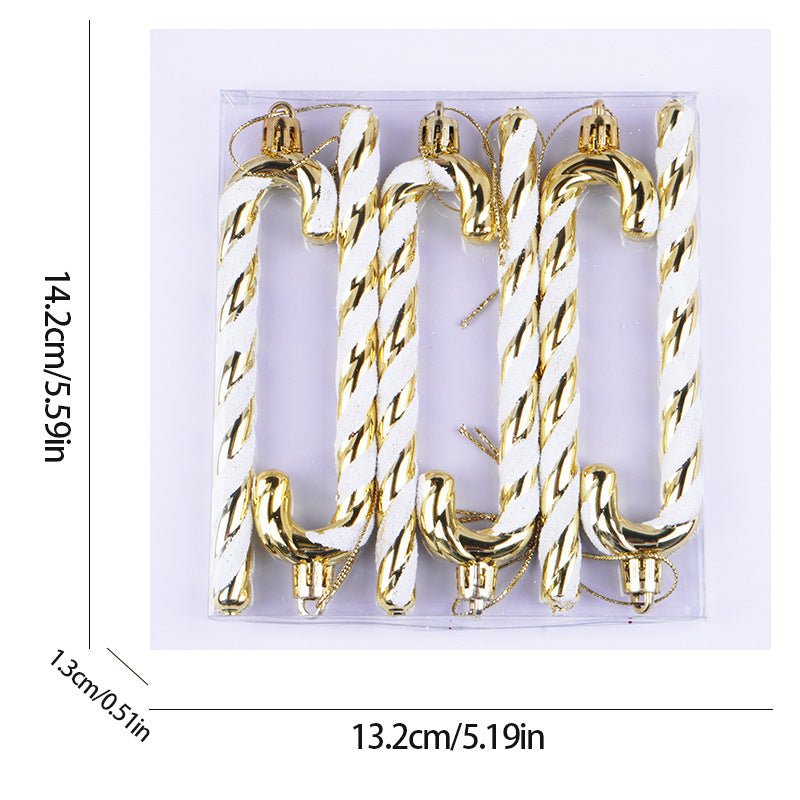 Christmas tree decorations, Christmas decorations, Christmas shaped balls, 12CM crutches - NovaTech