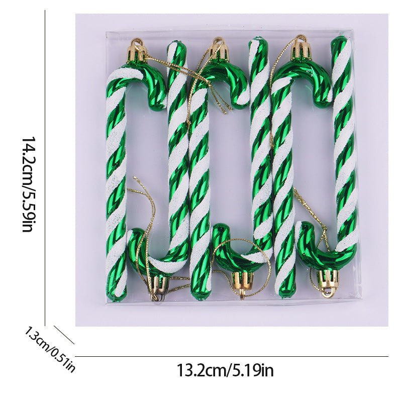 Christmas tree decorations, Christmas decorations, Christmas shaped balls, 12CM crutches - NovaTech