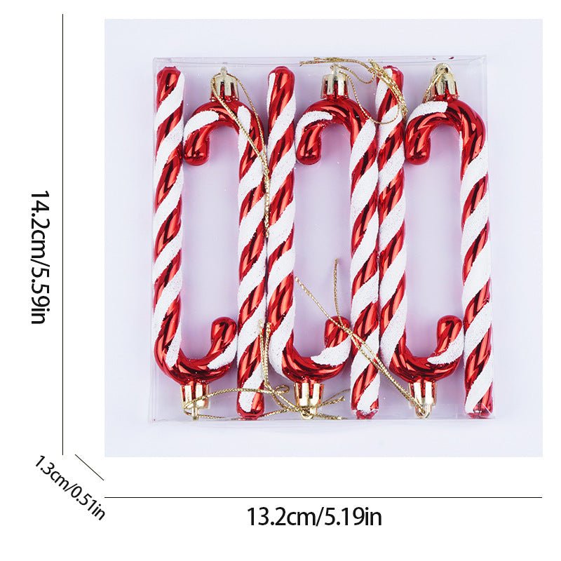 Christmas tree decorations, Christmas decorations, Christmas shaped balls, 12CM crutches - NovaTech