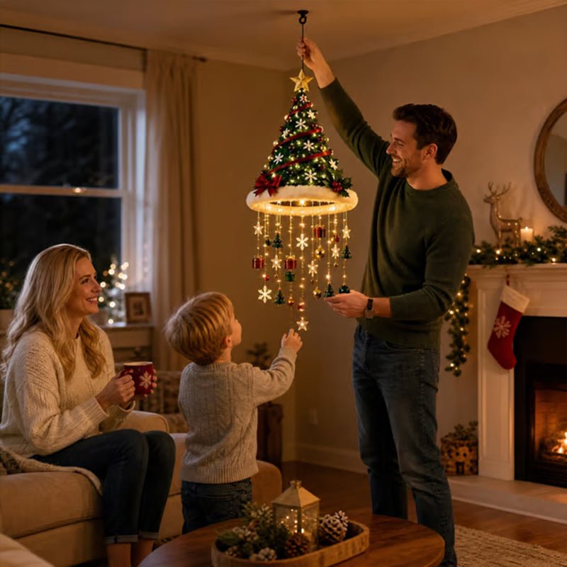 Santa Hat Hanging Light - Warm LED Glow - Christmas Gift for Festive Decor Lovers - NovaTech