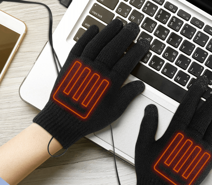 Thick heating electric gloves USB heating electric knitted warm gloves - NovaTech