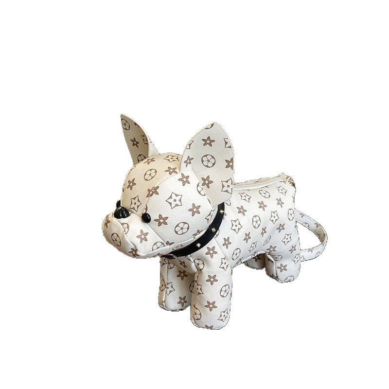 Women's Exquisite Cartoon French Bulldog Print Creative Color Block Small Square Bag Artsy Single Shoulder Crossbody Handbag - NovaTech